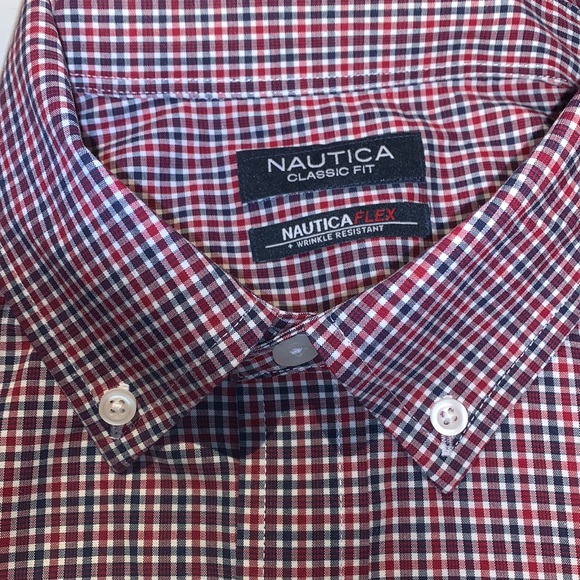 Nautica Classic fit casual button down shirt sz med - Picture 5 of 6